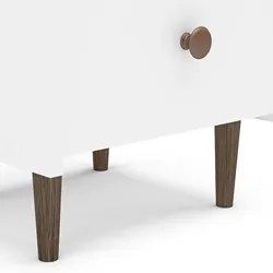 Mesa De Cabeceira 2 Gavetas Luisiana Branco - Politorno