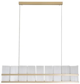 Pendente Led Rocha E Metal Dourado 25W 3000K Lume