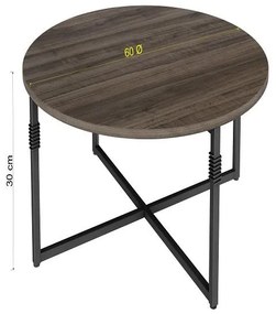 Mesa de Centro Tijuca Industrial Ameixa Negra/Preto