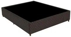 Base Para Cama Box Casal 138cm Poliéster Bordado New York Marrom - Gaz