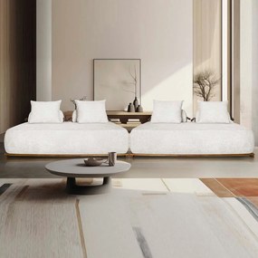 Kit 2 Sofás 2 Lugares Decoração Lazer Sala Ibiza SPZ 160cm Bouclé - ADJ Decor