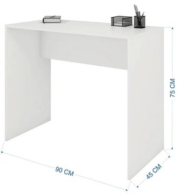 Mesa Escrivaninha Escritório Home Office Organizadora Branca
