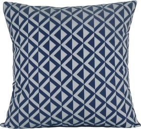 3 Capas para Almofadas Soft Veludo Geométrico Azul 43x43cm