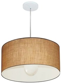 Pendente Cilíndrico Palha MJ-4203 Para Mesa de Jantar e Estar