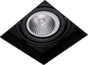 Plafon De Embutir Aluminio 9,6X9,6Cm No Frame Ii - PRETO