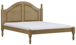 Cama Casal Queen 160cm Com Cabeceira Pé Madeira Eduarda Freijó F07 - M