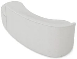 Sofá 4 Lugares Para Sala 220cm Orgânico Wendi Linho Cinza I01  - Mpoze