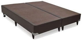 Base de Cama Box Alta Cori Rosolare Queen Size Corino Marrom 1,58 MT (LARG) - 40165 Sun House