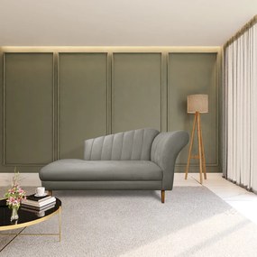 Divã Recife Suede 165 cm Pés Chanfrado Castanho M11 - D'Rossi  - Grafite