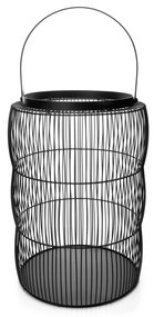 Lanterna Decorativa Em Metal Preto 50x24x24 Cm F04 - D'Rossi