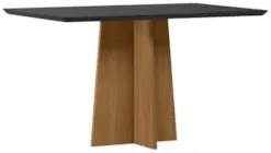 Mesa de Jantar Retangular 135cm 4 Lugares Zuma Ypê/Preto N02 - Mpozena