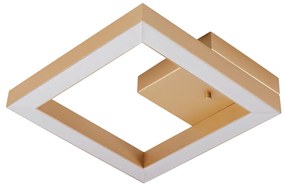 Plafon Poly 28,5X28,5Cm Led 24,4W Bivolt | Usina 19260/28 (MR-T - Marrom Texturizado, 3000k)