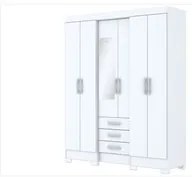 Guarda Roupa B23 06 Portas e 03 Gavetas Branco - Briz
