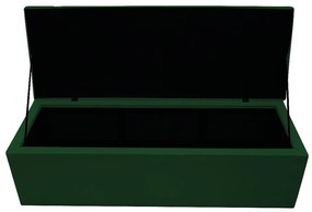 Recamier Baú Estofada Mel 140 cm Casal Com Capitonê  Suede Verde - ADJ Decor