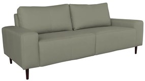 Sofá 03 Lugares Sala de Estar Recepção 220cm Bipartido Brad Couro Fendi G58 - Gran Belo