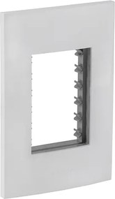 Placa Com Suporte 4X2 3 Modulos Branco Inova Pro