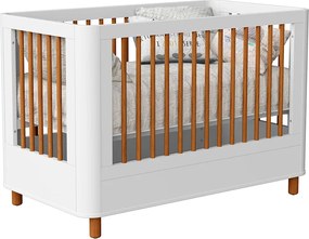 Berço Mini Cama Boom Slim 2 em 1 com Pés Nordic - Branco Fosco - Berço Mini Cama Boom Slim com Pés Nordic - Branco Fosco