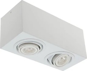 Plafon De Sobrepor Alumínio 11x26cm - BRANCO