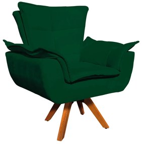 Sofá Namoradeira e Poltrona Giratória MM30 Opala Suede D03 - D'Rossi - Verde