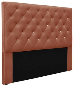 Cabeceira Decorativa Casal 1,40M Tàzio Veludo Cobre G63 - Gran Belo