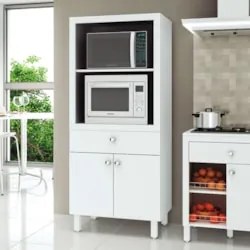 Armário Cozinha 68cm Torre Quente BL3305 Branco - Tecno Mobili