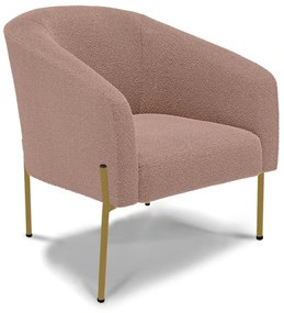 Cadeira Sala de Jantar Pé de Ferro Dourado Stella Bouclê D03 - D'Rossi - Rose