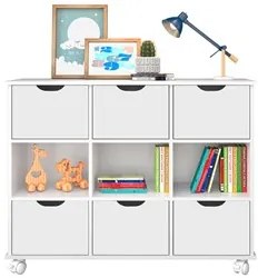 Nicho Organizador com Rodízios Toys 6 Gavetas Q01 Branco - Mpozenato