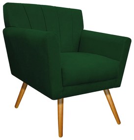 kit 02 Poltronas Laura Palito Mel Suede Verde - ADJ Decor