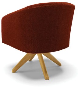 Namoradeira e 2 Poltronas Giratória MA30 Stella Bouclê Terra D03 - D'Rossi