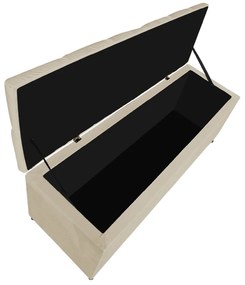 Calçadeira Estofada Liverpool 90 cm Solteiro Corano Bege - ADJ Decor