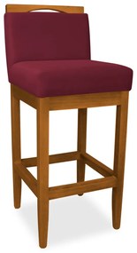 Kit 4 Banquetas Decorativa Elis Veludo Bordo