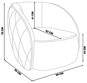 Kit 2 Poltronas Decorativas Clarke Linho Cinza G45 - Gran Belo