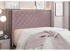 Cabeceira Cama Box Casal 140 cm Dubai Veludo S04 - D'Rossi - Lilás