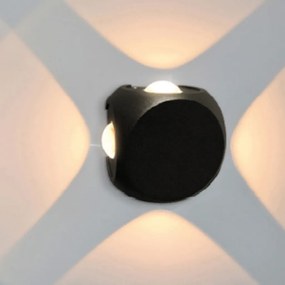 Arandela Tetra Ø9,5X6,5Cm Metal Branco Led 3W 3000K Ip54 |Opus Dn 3032... (Branco)