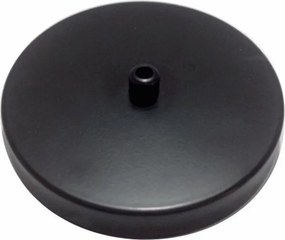 Kit/2 Canopla Lustre Pendente Cilíndrico Vivare Md-1004 11x1,2cm Preto