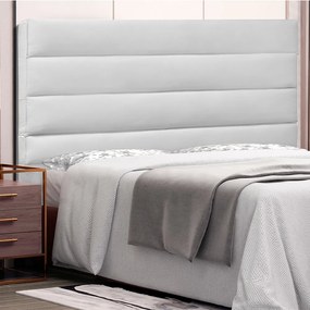 Cabeceira La Italiana Para Cama Box Queen 160 cm Corino S04 - D'Rossi - Branco