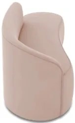 Sofá 3 Lugares Para Sala 180cm Orgânico Wendi Veludo Rose I01  - Mpoze