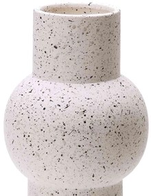 Vaso Decorativo Cilíndrico em Cerâmica Branco 24x11 cm - D'Rossi
