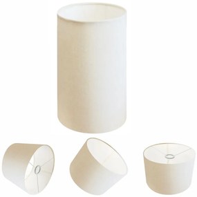Cúpula Abajur Cilíndrica Cp-7002 Ø13x30cm Branco