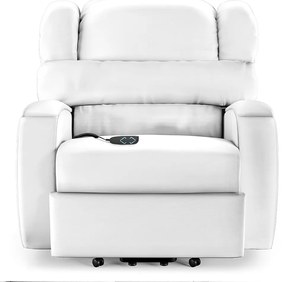 Poltrona do Papai Sala de Cinema Reclinável Kylie Elevação Lift Elétrico PU Branco G23