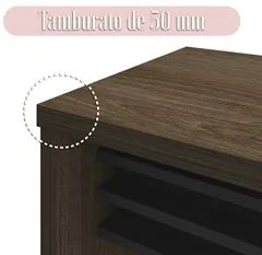 Mesa para Escritório 158cm Tamburato Executiva A06 Marrom/Preto - Mpoz
