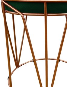 Puff Multiuso com Mesa Babu 2 em 1 Suede Base Cobre D'Rossi - Verde