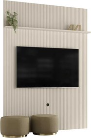 Painel Decorativo 245cm Sanson Frisado MDP até 65 OffWhite G97 - Gran Belo