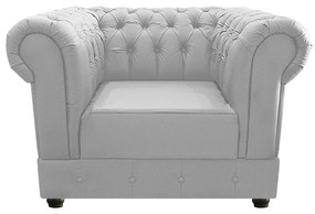 Poltrona Decorativa Chesterfield Ana Corano Branco - ADJ Decor
