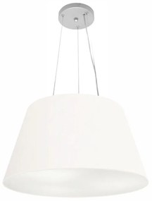 Lustre Pendente Cone Md-4141 Cúpula em Tecido 30/50x35cm Branco - Bivolt