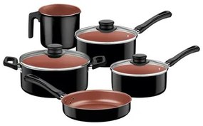 Jogo de Panelas Tramontina Caribe 5 Peças Preto Antiaderente Starflon Max