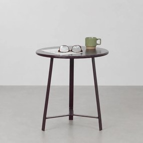 Mesa Lateral Matis Redonda Bordô - 44,5cmx42cm