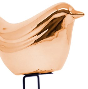 Pássaro Decorativo Em Cerâmica Rose 9x9x5 - D'Rossi
