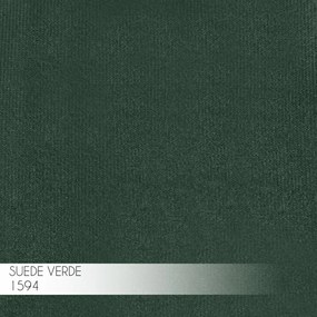 Kit 2 Banqueta Decorativa Rubel Base Gold Suede Verde G41 - Gran Belo