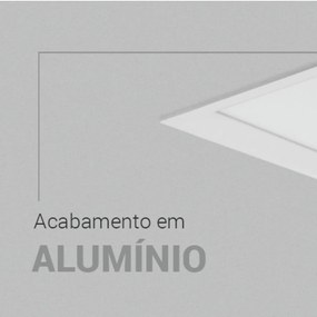 Embutido Quadrado Recuado 17X17Cm Led 18W 4000K Bivolt - Branco / Down...